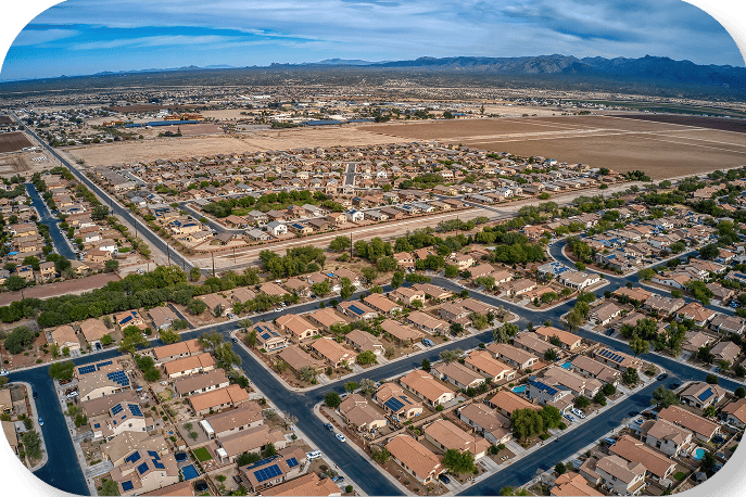 Aerial view of Marana neighborhood